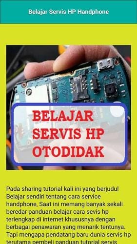 Cara Belajar Service HP Otodidak Yang Bermanfaat Untuk mu